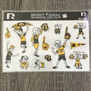 Iowa Hawkeyes Spirit Family Window Decals